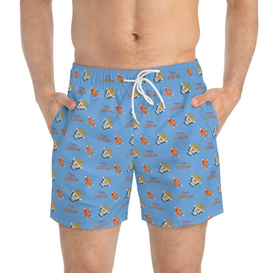 Light Blue Avenue Dogs Swim Trunks