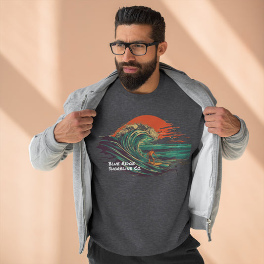 Blue Ridge Shoreline Co. Surfing Sunset Crewneck - Part of the Retro Swell Collection